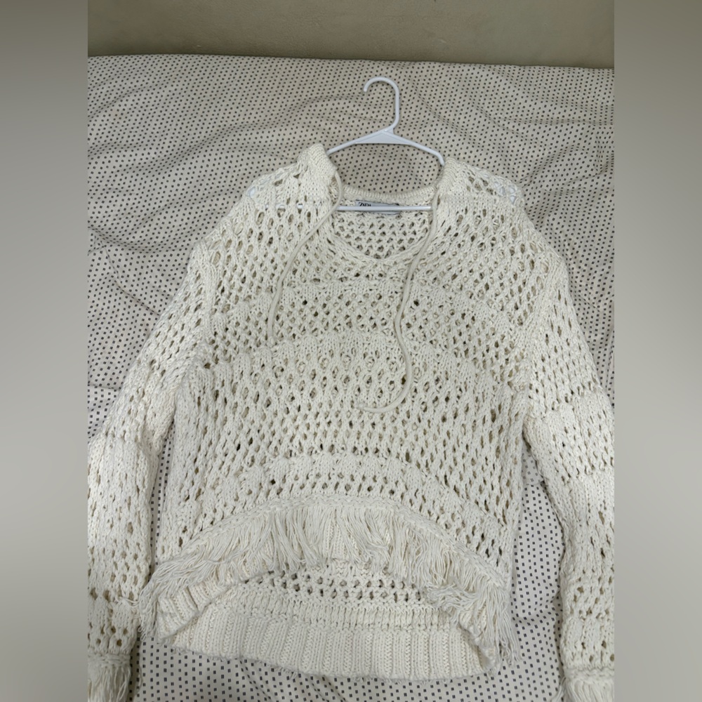 Zara open work knit sweater